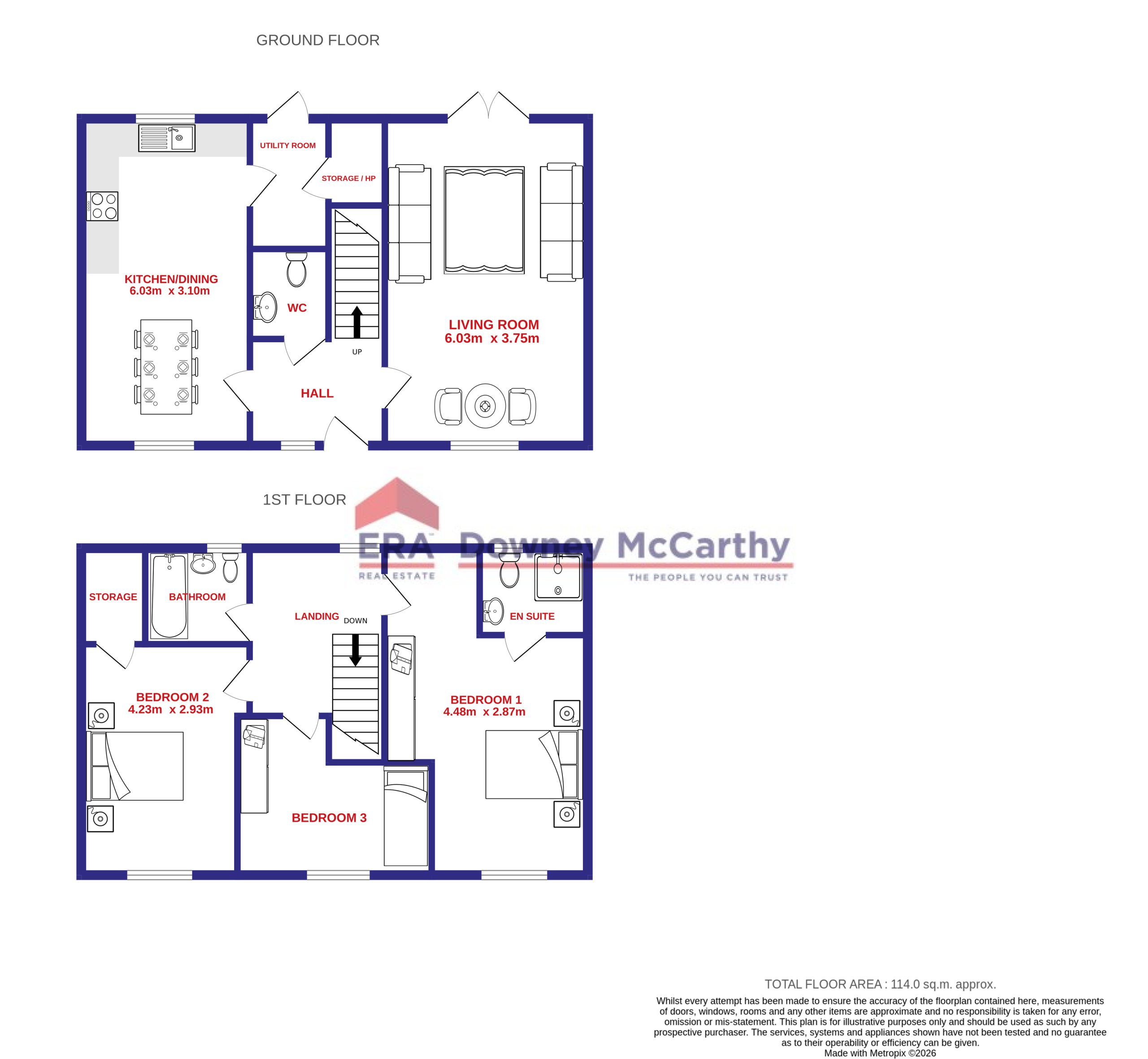 3 Bedroom End of Terrace (114 Sq. M.)