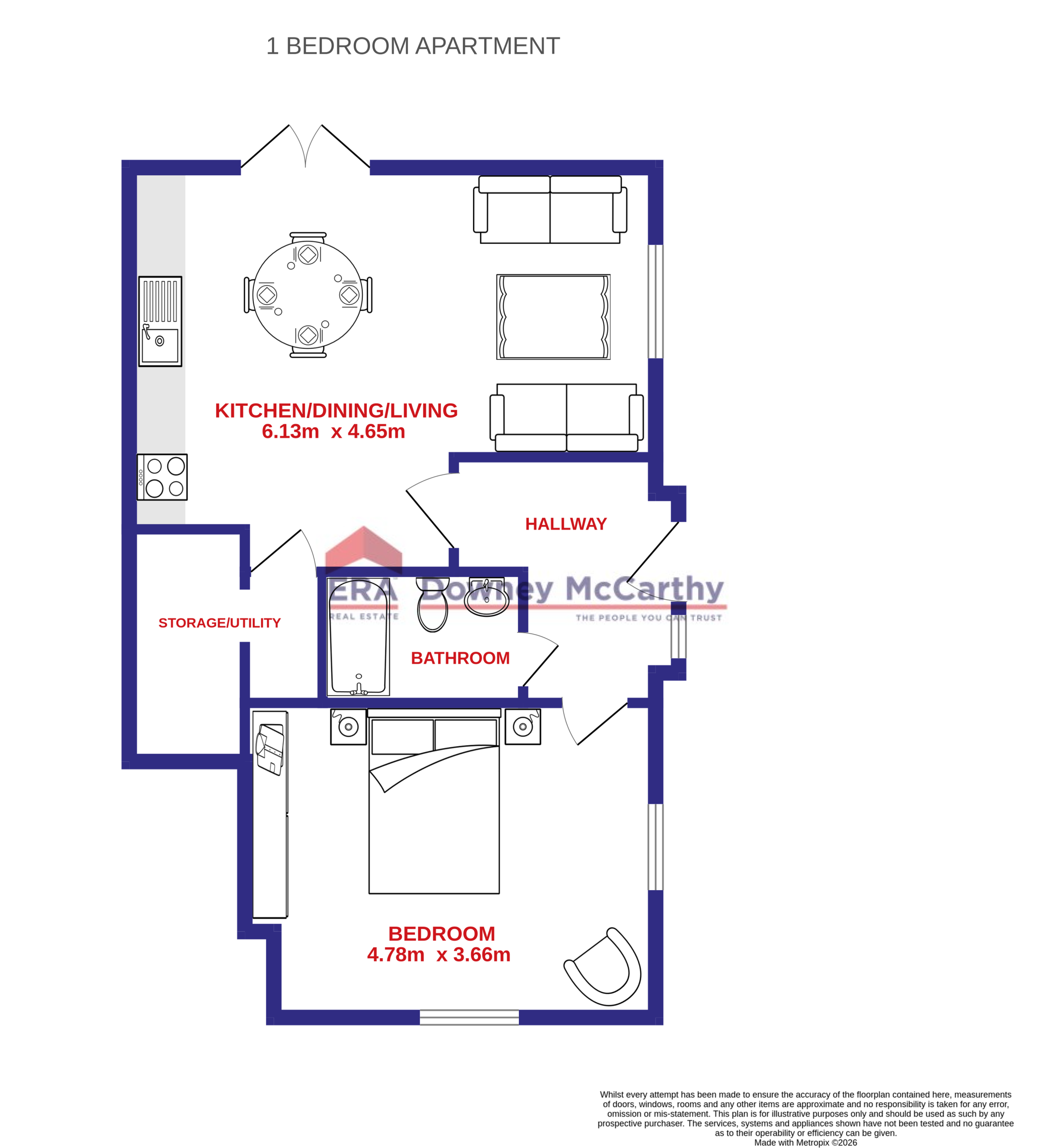 1 Bedroom Apartment (59 Sq. M.)